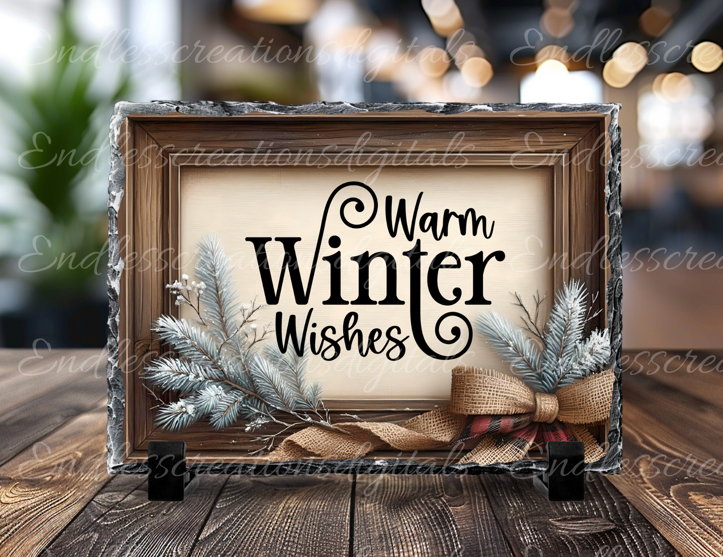 WARM WINTER WISHES RECTANGLE
