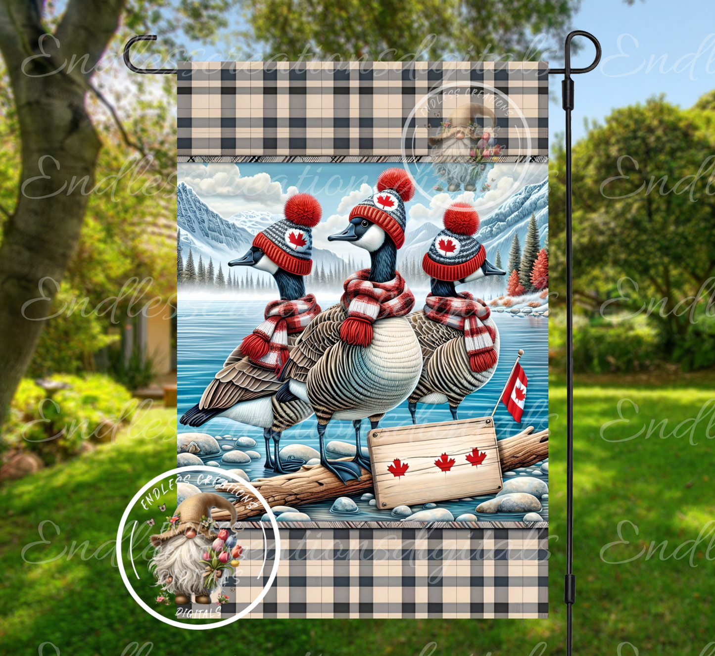 CANADA GEESE NOT FOR SALE GARDEN FLAG