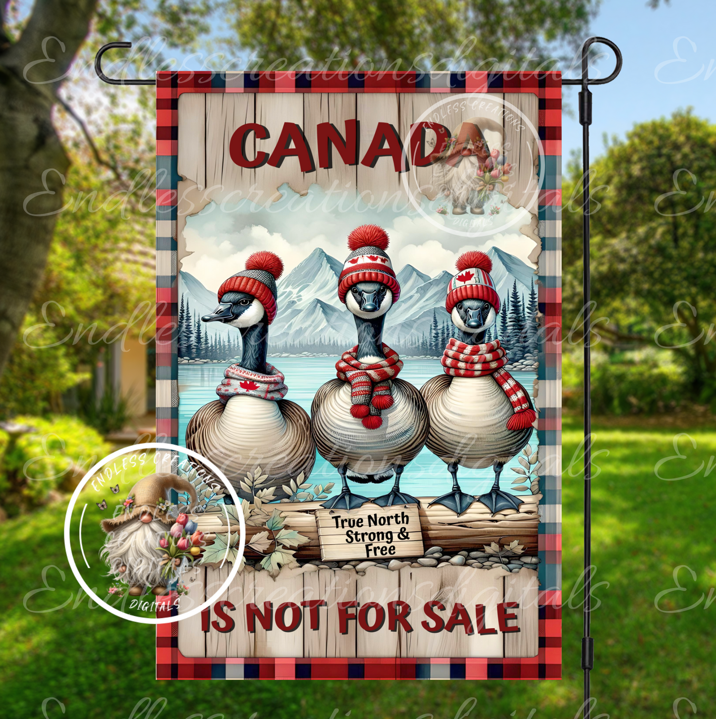 NOT FOR SALE CANADA GEESE GARDEN FLAG