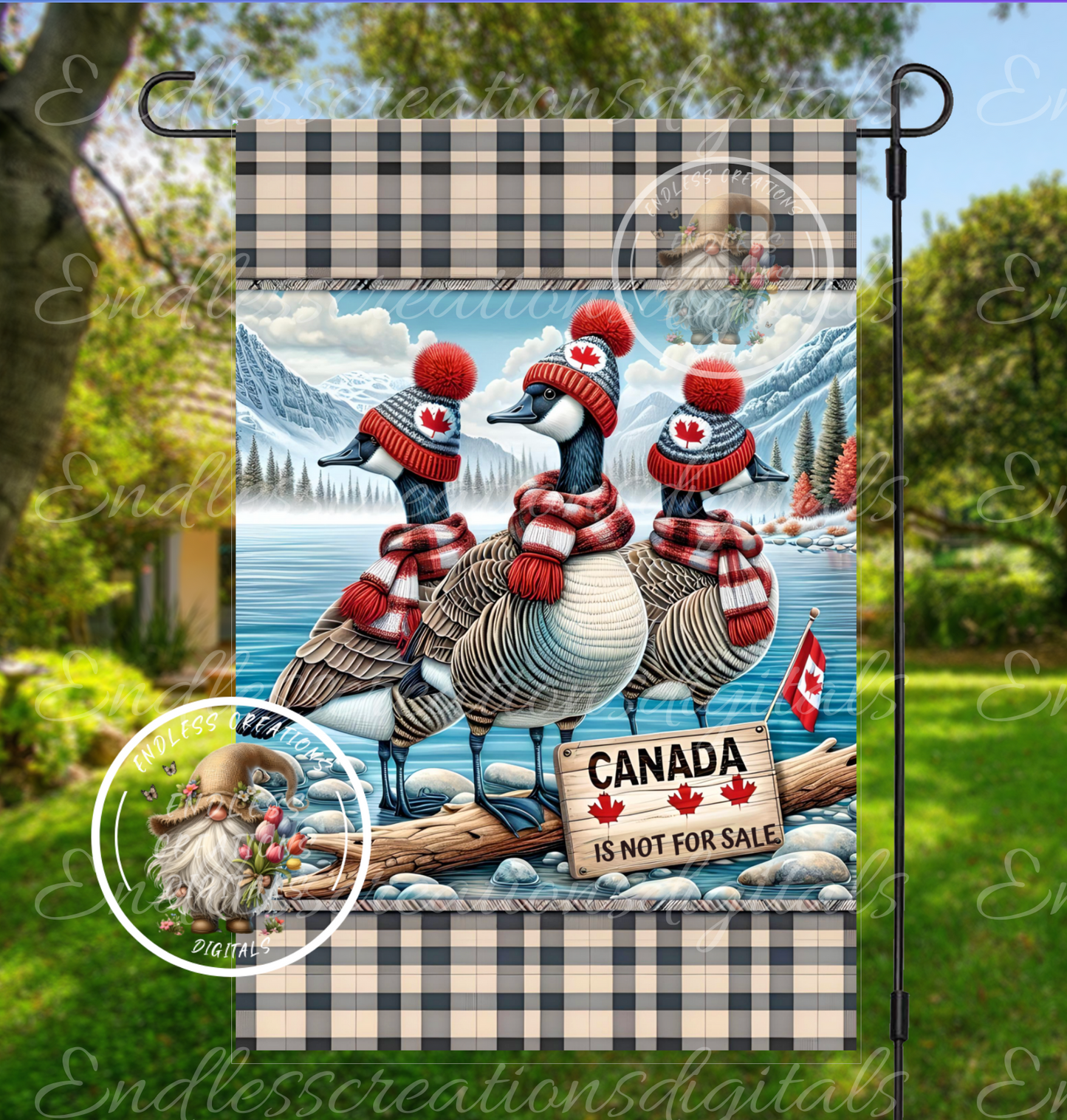 CANADA GEESE NOT FOR SALE GARDEN FLAG