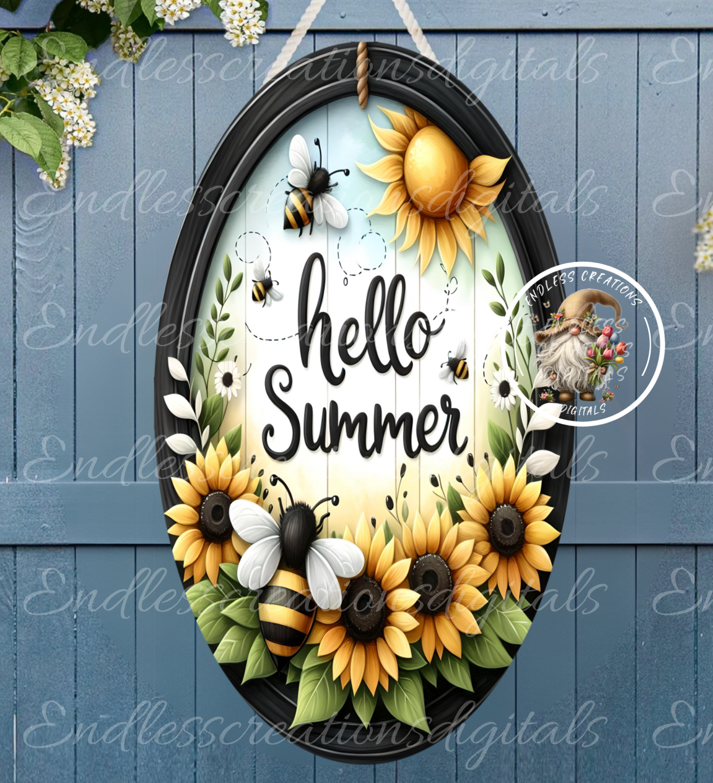 7 X 12 ALUMINUM WREATH SIGN PHYSICAL ITEM
