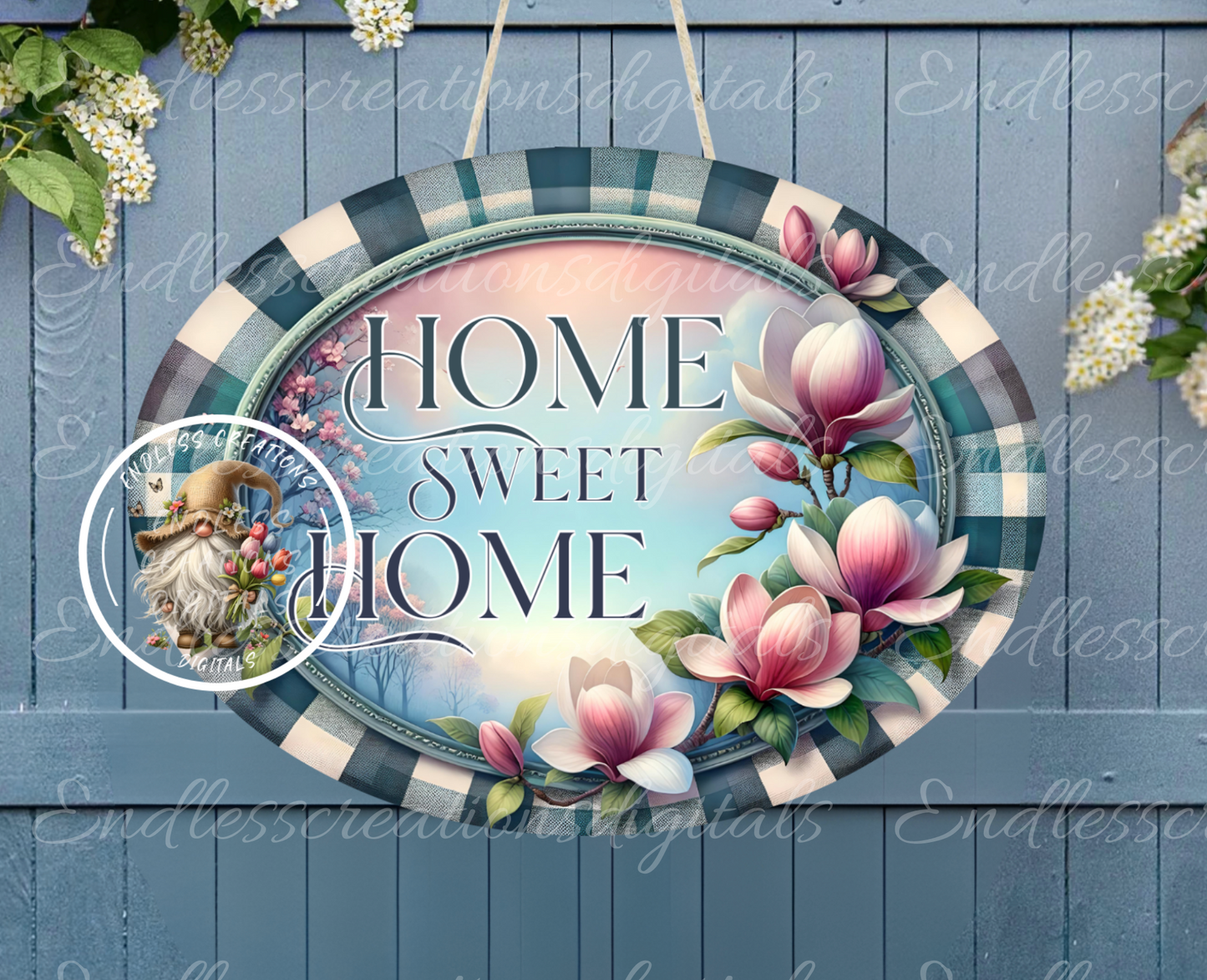 HOME SWEET HOME MAGNOLIA OVAL DIGITAL