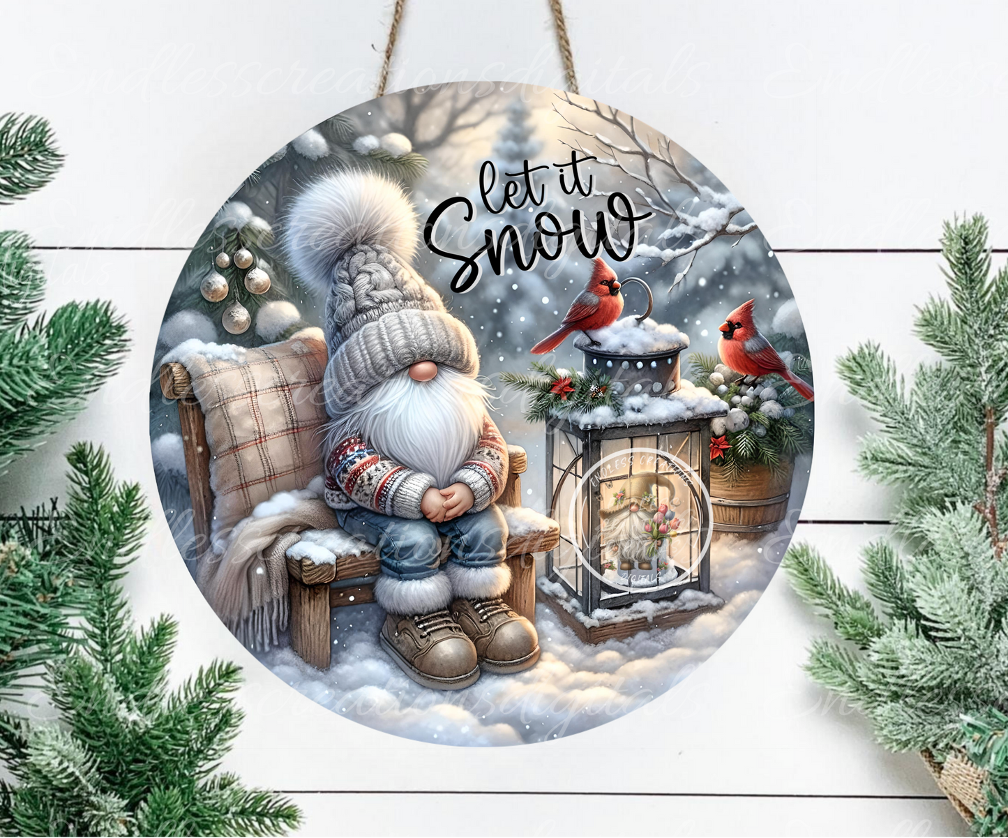 WINTER LET IT SNOW GNOME