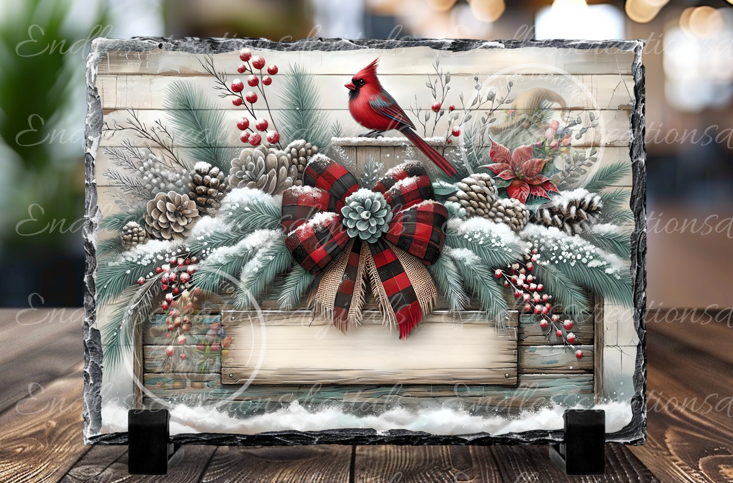 WINTER PLANTER CARDINAL RECTANGLE