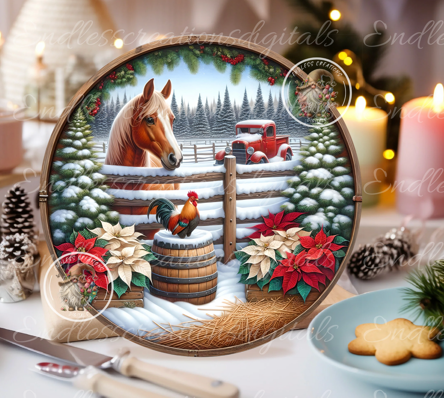WINTER HORSE TRUCK ROUND