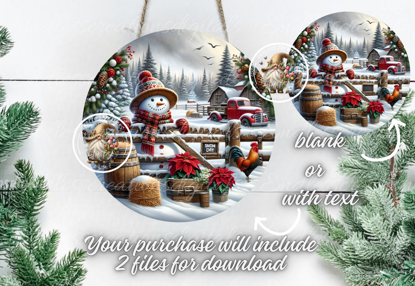 WINTER SNOWMAN TRUCK