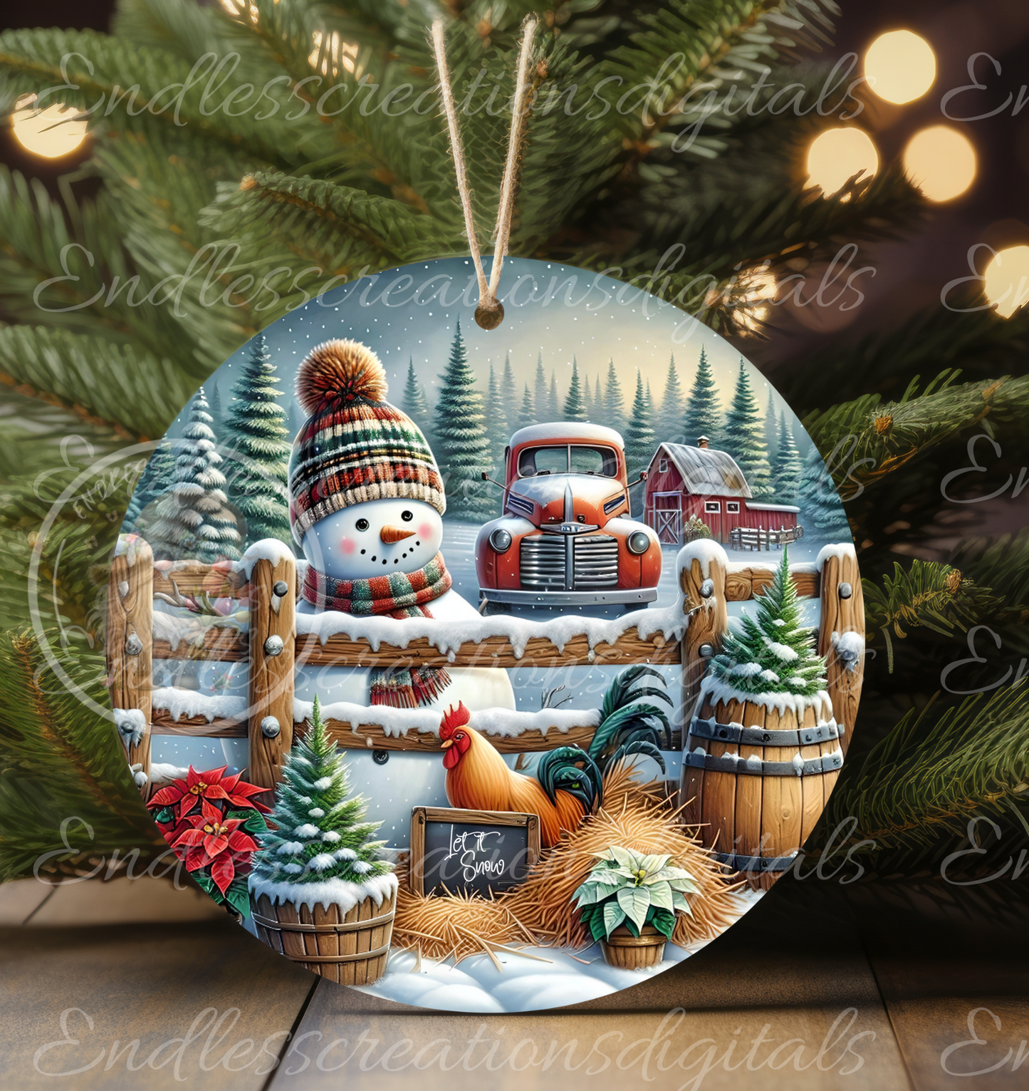 WINTER FARM SNOWMAN