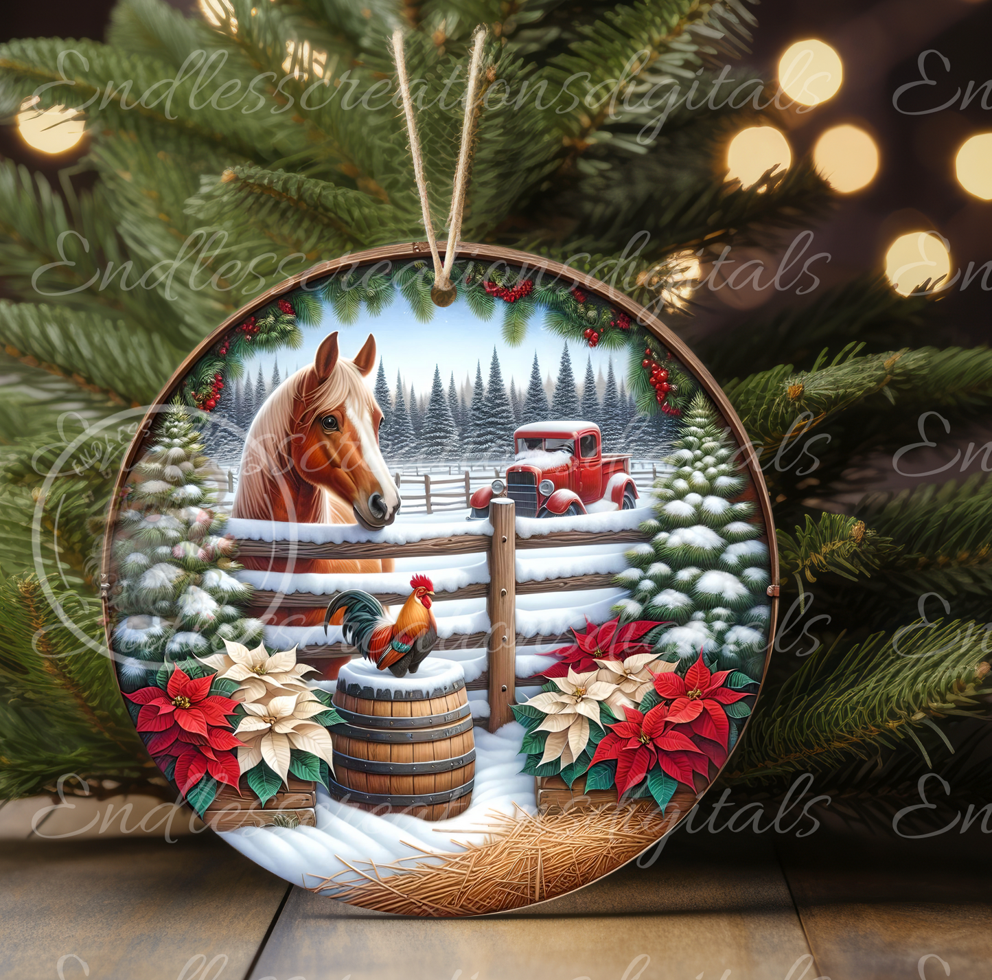WINTER HORSE TRUCK ROUND