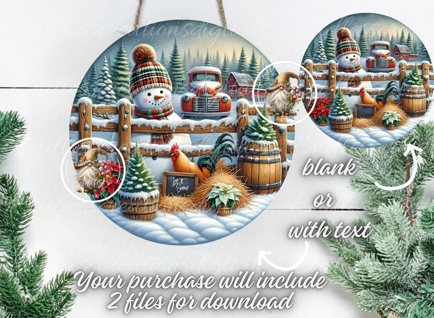 WINTER FARM SNOWMAN