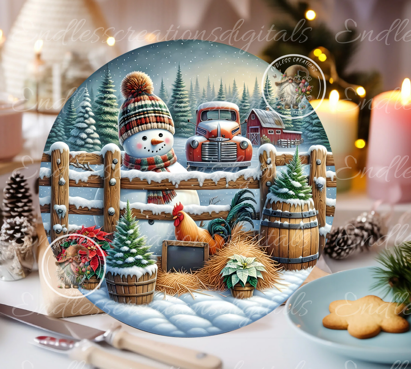 WINTER FARM SNOWMAN