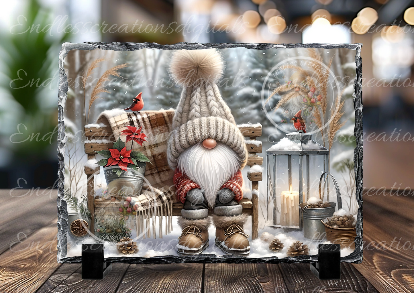 WINTER GNOME FOREST RECTANGLE