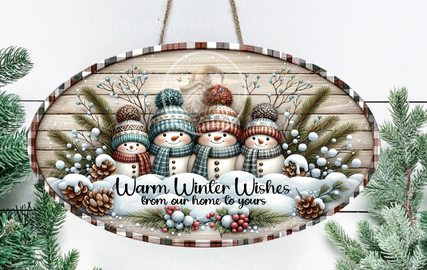 WARM WINTER WISHES SNOWMAN