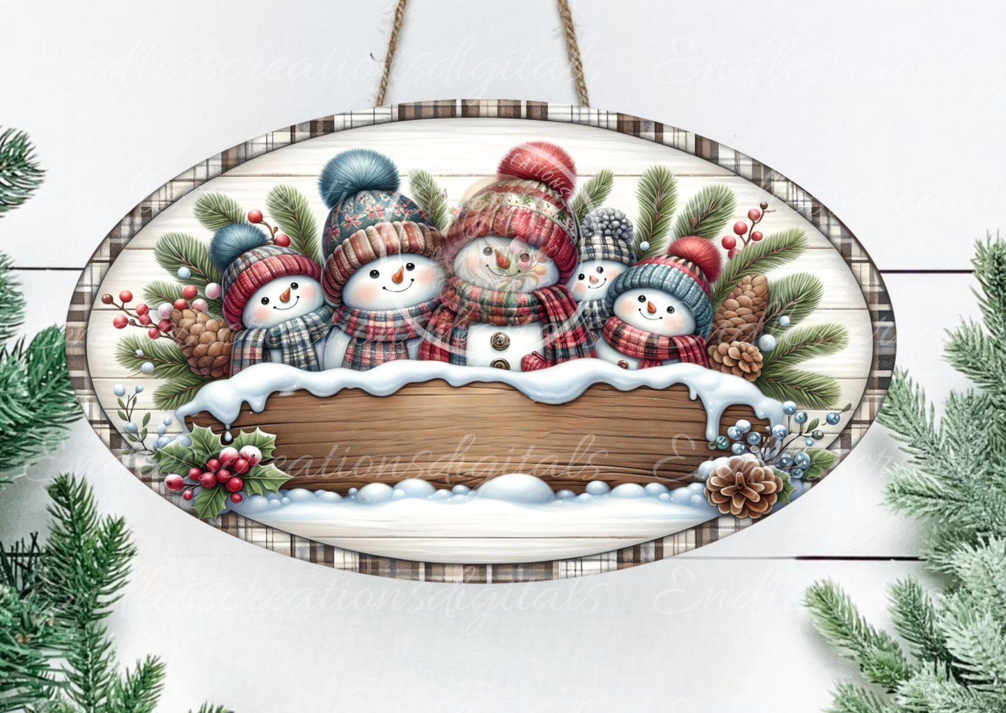 WELCOME WINTER SNOWMAN FAMILY