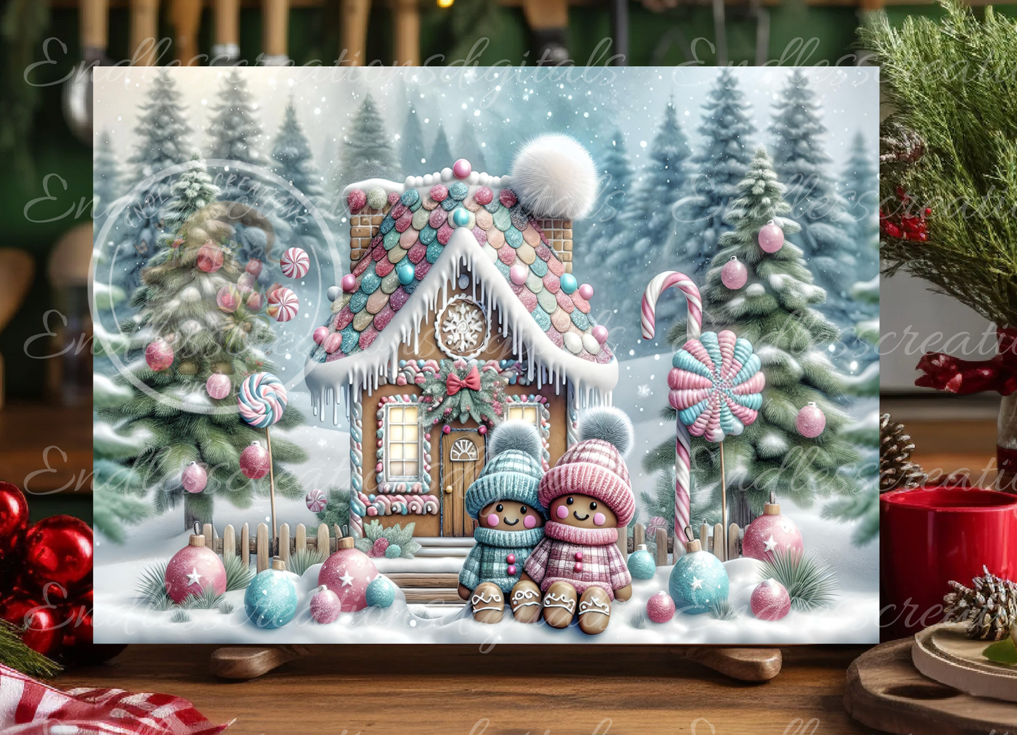 PINK GINGERBREAD HOUSE BUNDLE