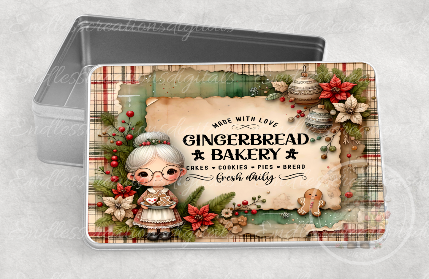 GINGERBREAD BAKERY RECTANGLE/TIN BUNDLE