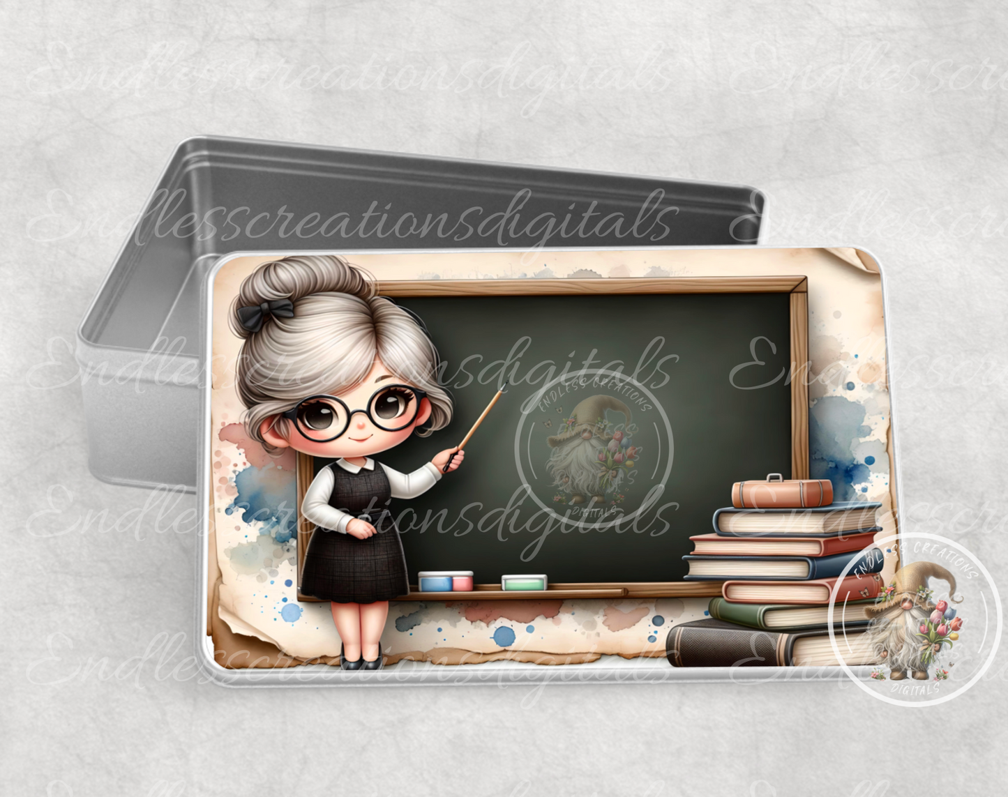 CUTE BEST TEACHER RECTANGLE/TIN