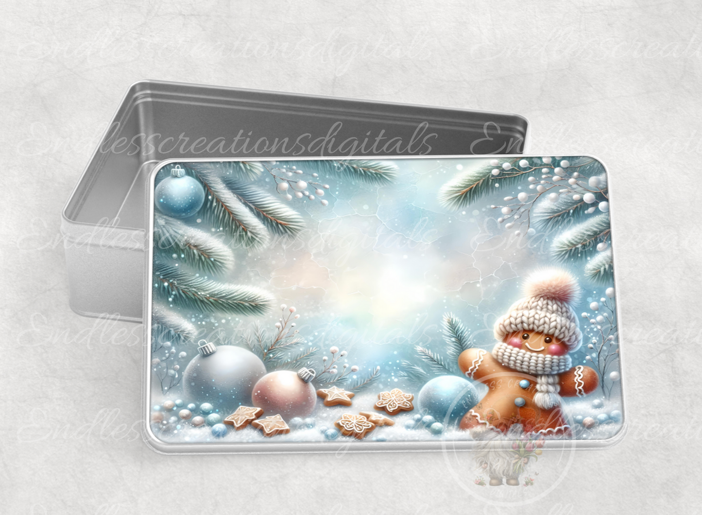 GINGERBREAD BAKERY TIN/RECTANGLE BUNDLE