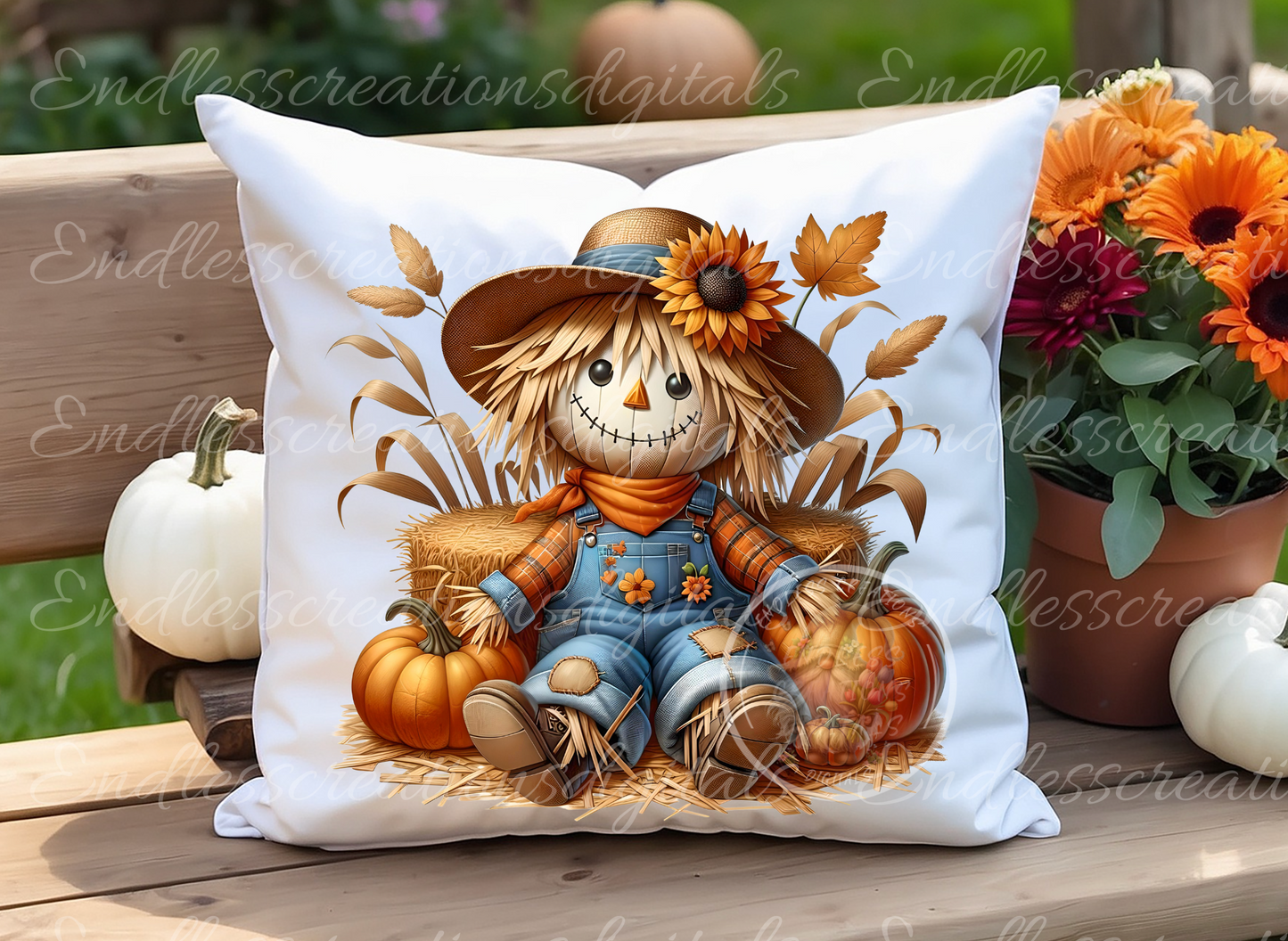 BUNDLE OF 6 FALL SCARECROW TRANSPARENCIES