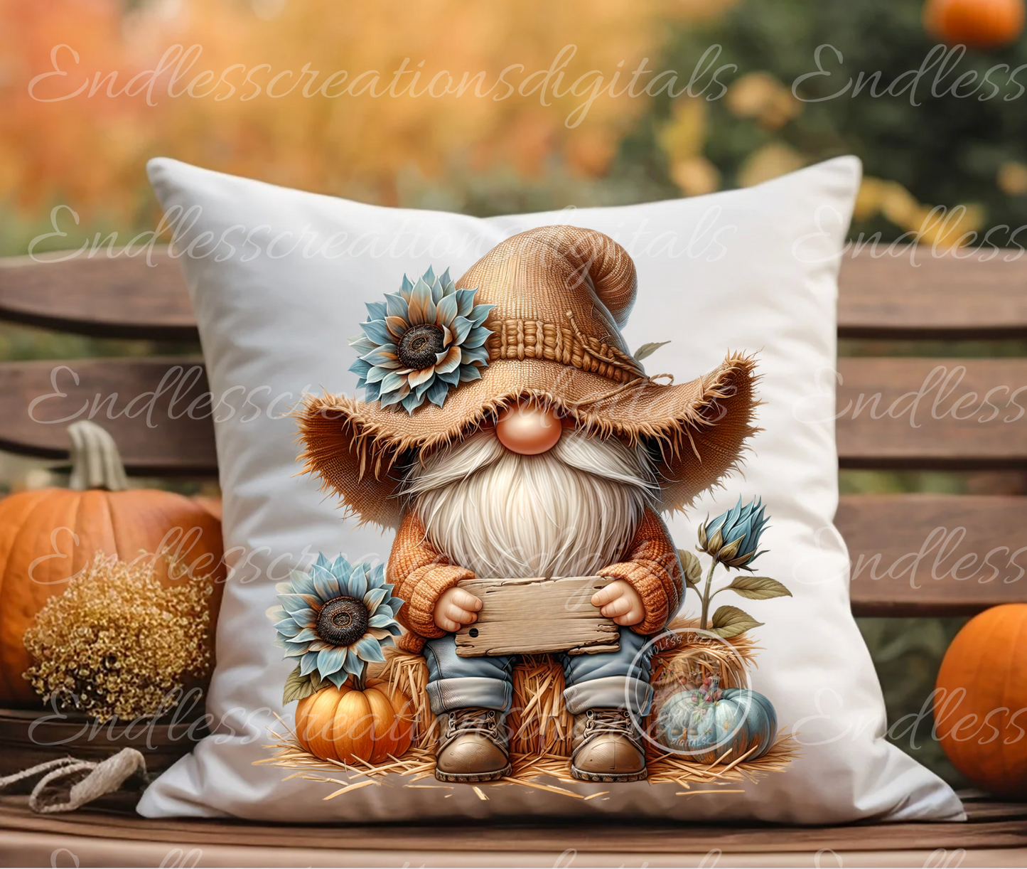 HELLO FALL GNOME WITH TRANSPARENCIES BUNDLE