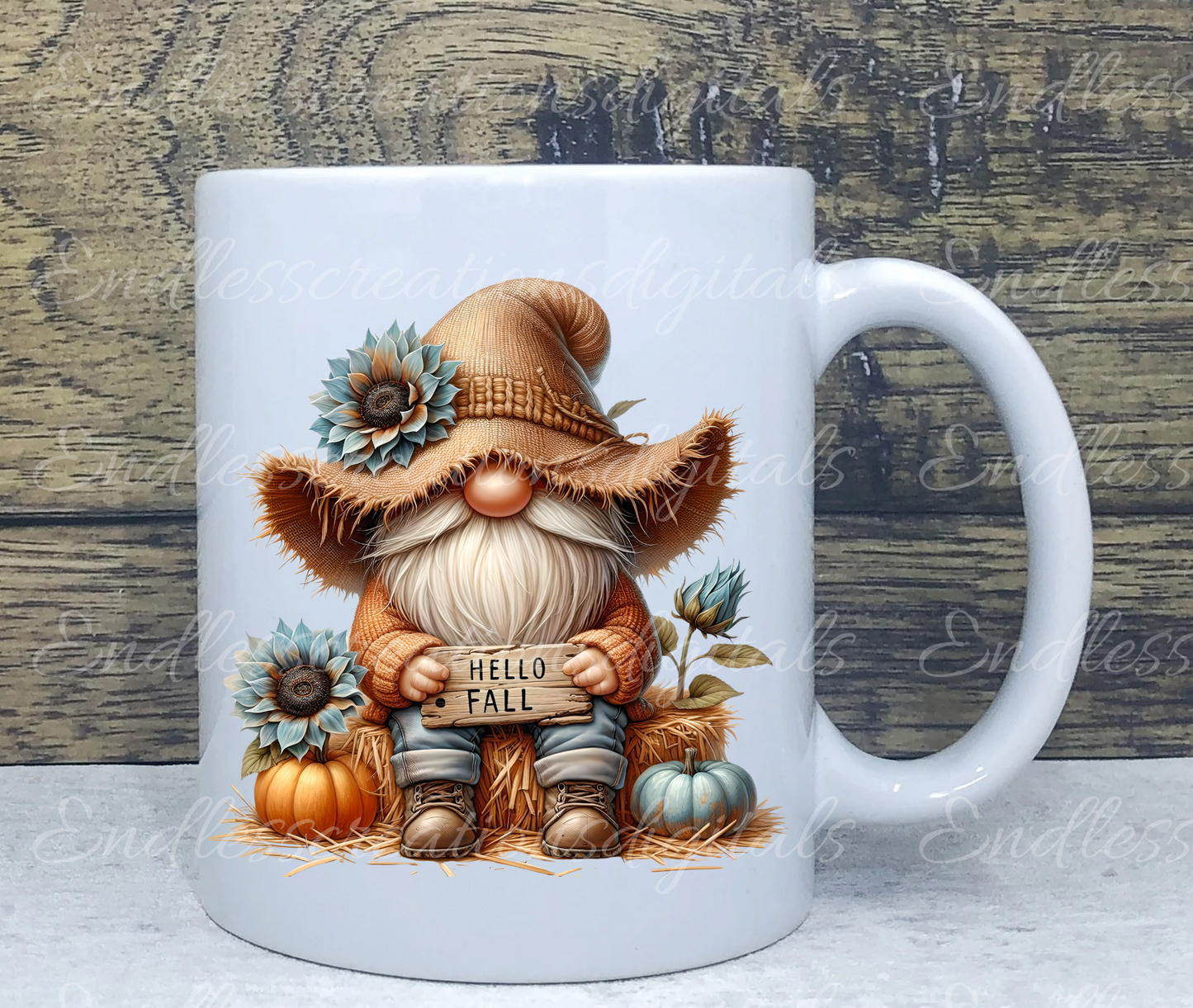 HELLO FALL GNOME WITH TRANSPARENCIES BUNDLE