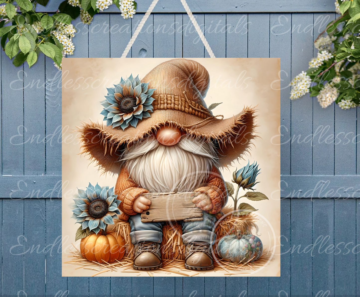 HELLO FALL GNOME WITH TRANSPARENCIES BUNDLE
