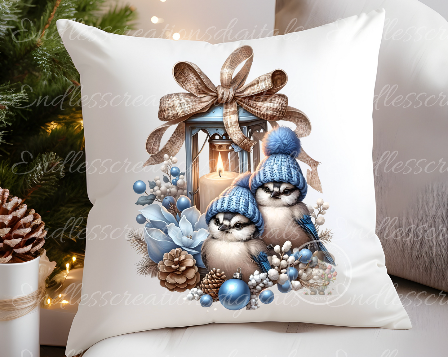 WINTER BIRDS LANTERN TRANSPARENCIES