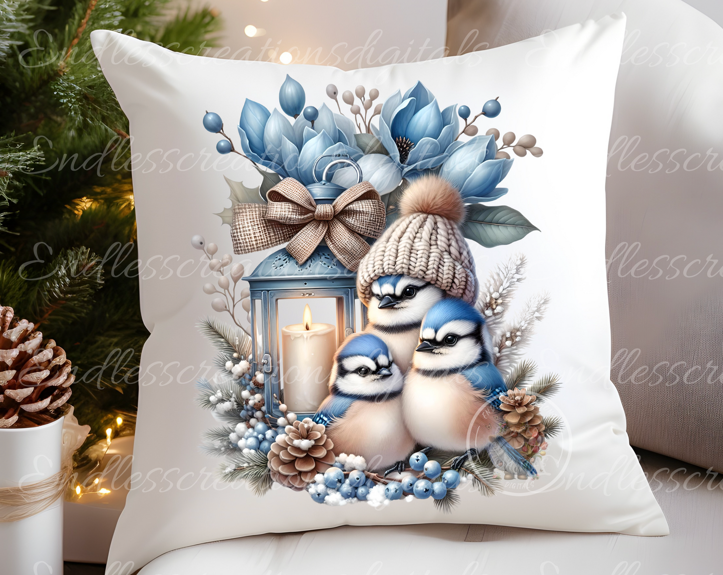 WINTER BIRDS LANTERN TRANSPARENCIES