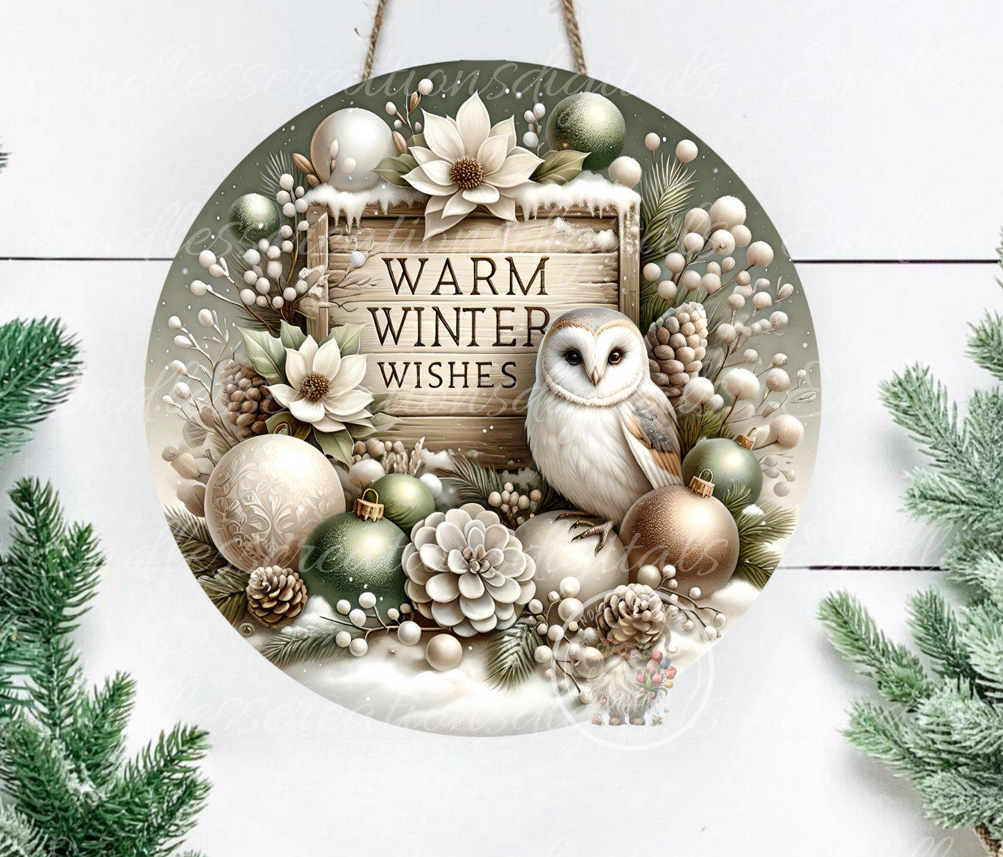 WINTER WISHES SNOW OWL