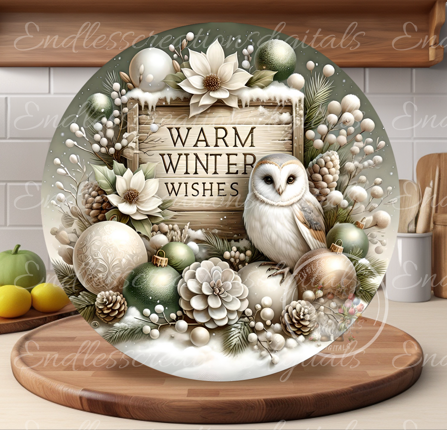 WINTER WISHES SNOW OWL