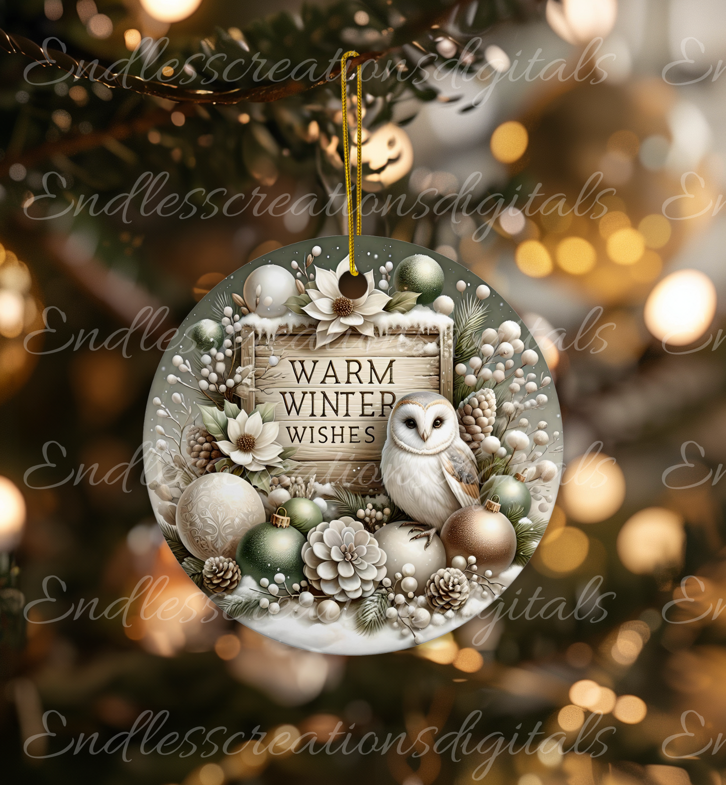 WINTER WISHES SNOW OWL