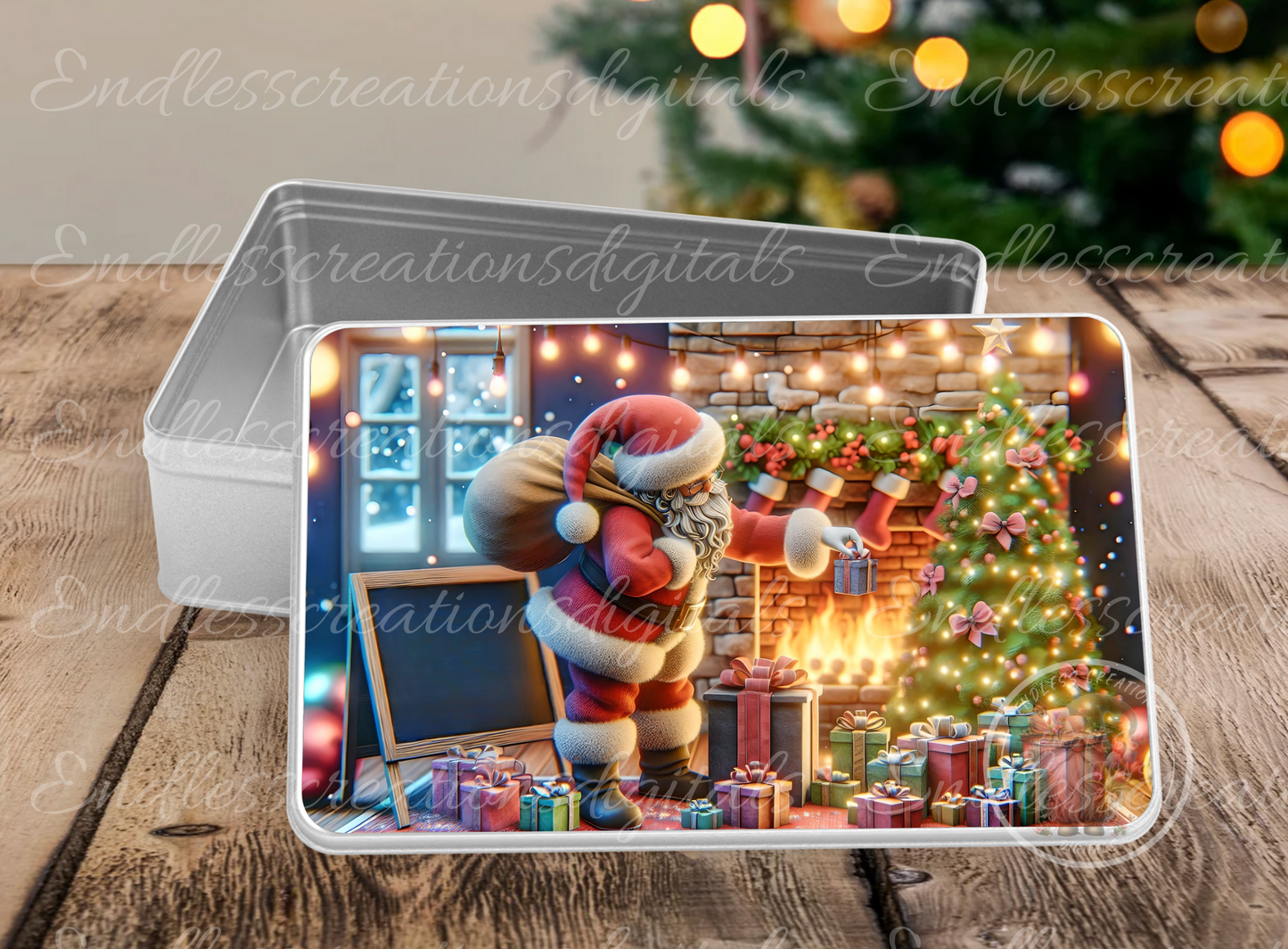 A GIFT FROM SANTA RECTANGLE/TINS