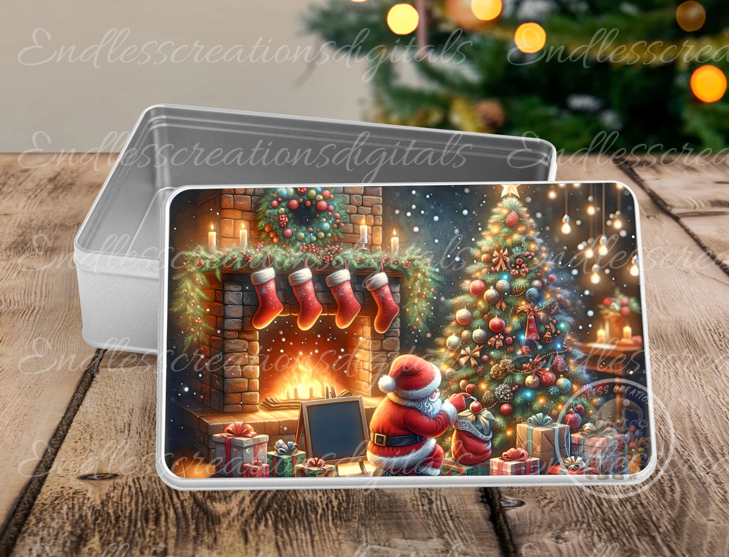 A GIFT FROM SANTA RECTANGLE/TINS