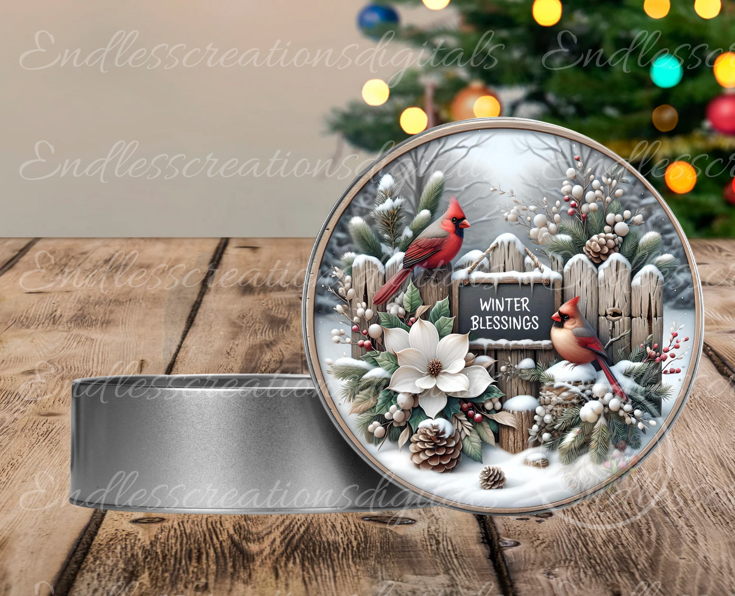 WINTER BLESSINGS CARDINAL PAIR