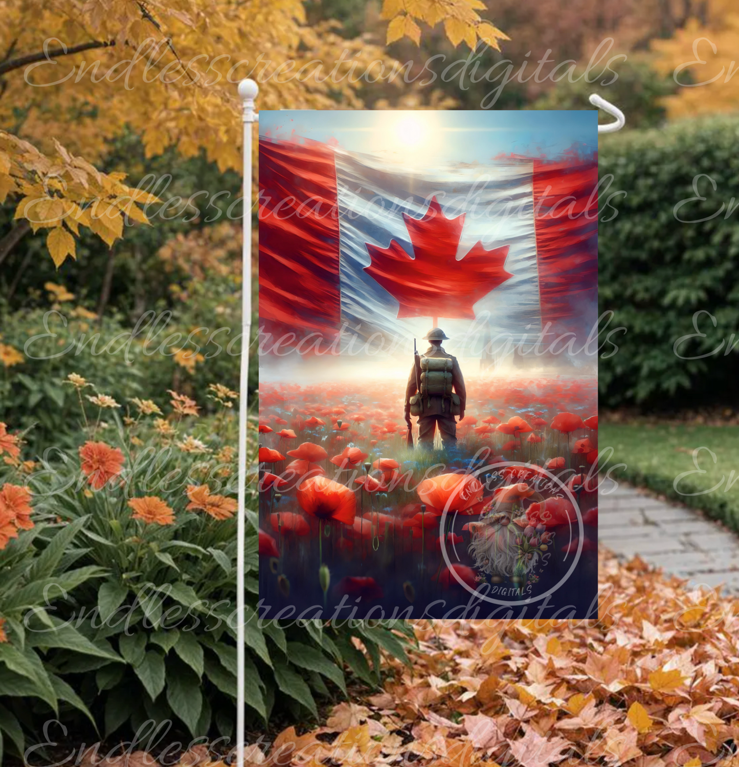 LEST WE FORGET GARDEN FLAG
