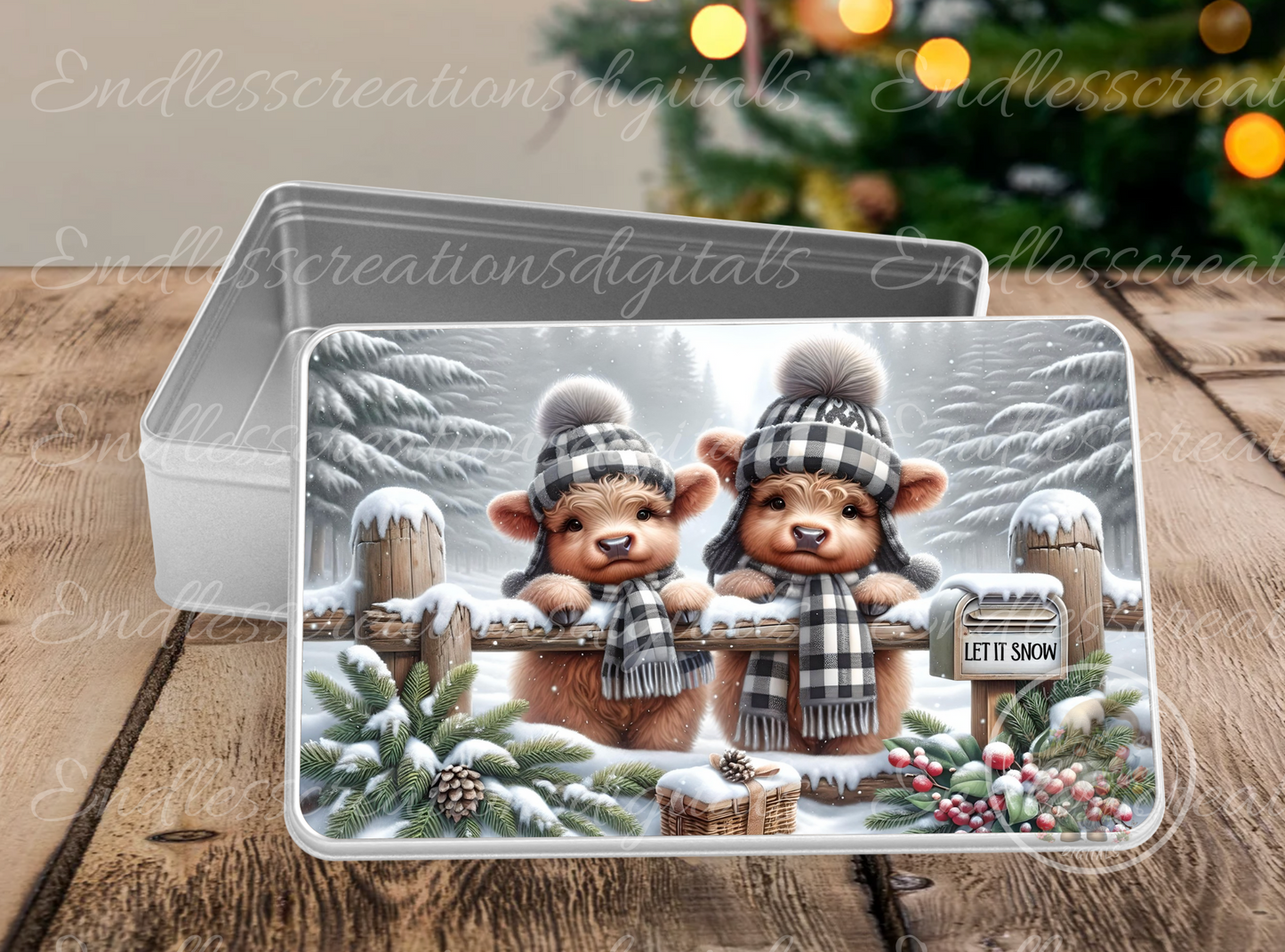 PAIR OF BABY HIGHLANDS RECTANGLE/TINS