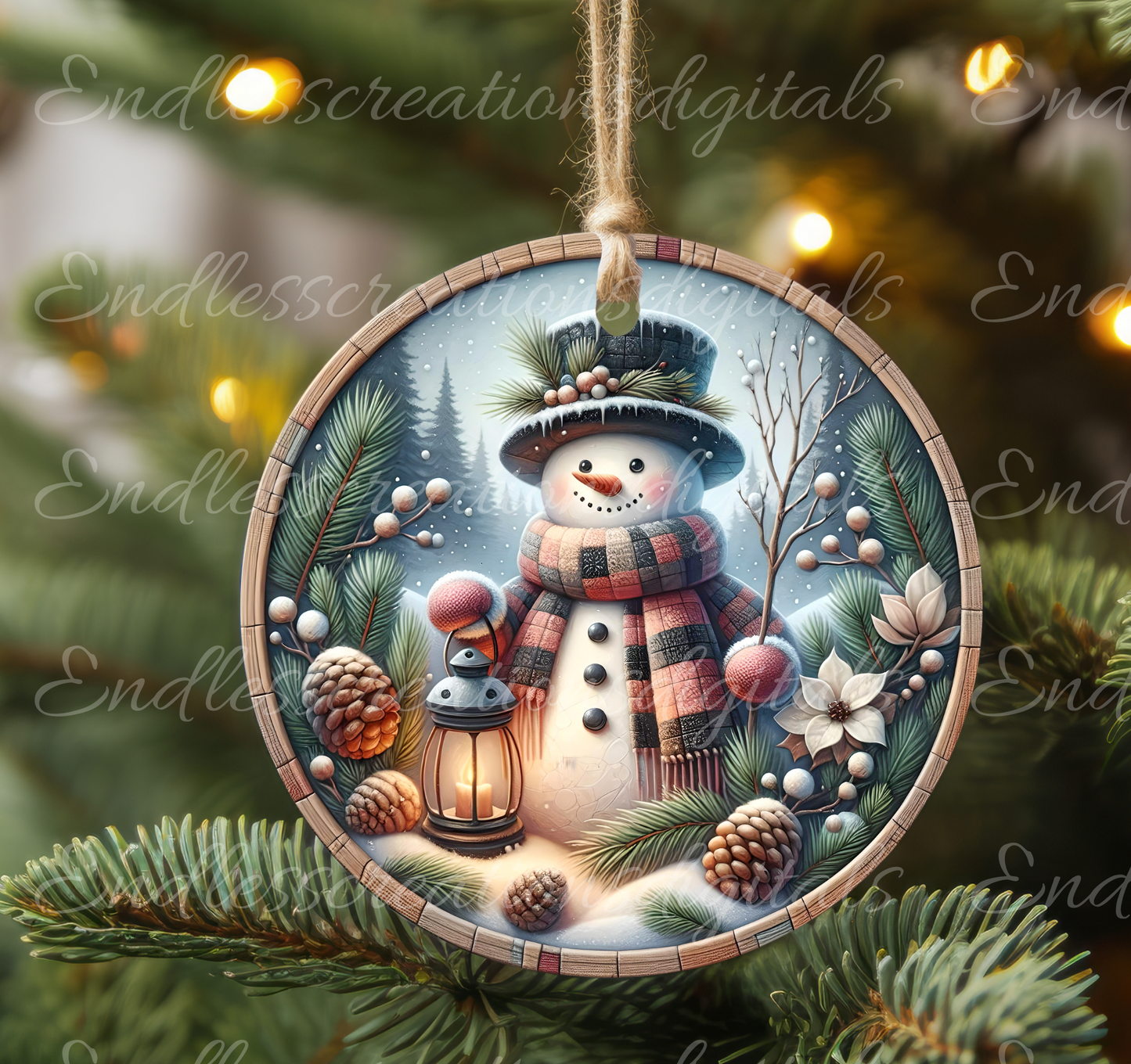 WINTER SNOWMAN CLOCK DESIGN