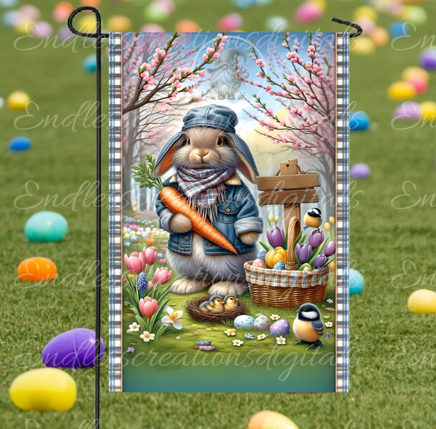 EASTER EGG HUNT GARDEN FLAG