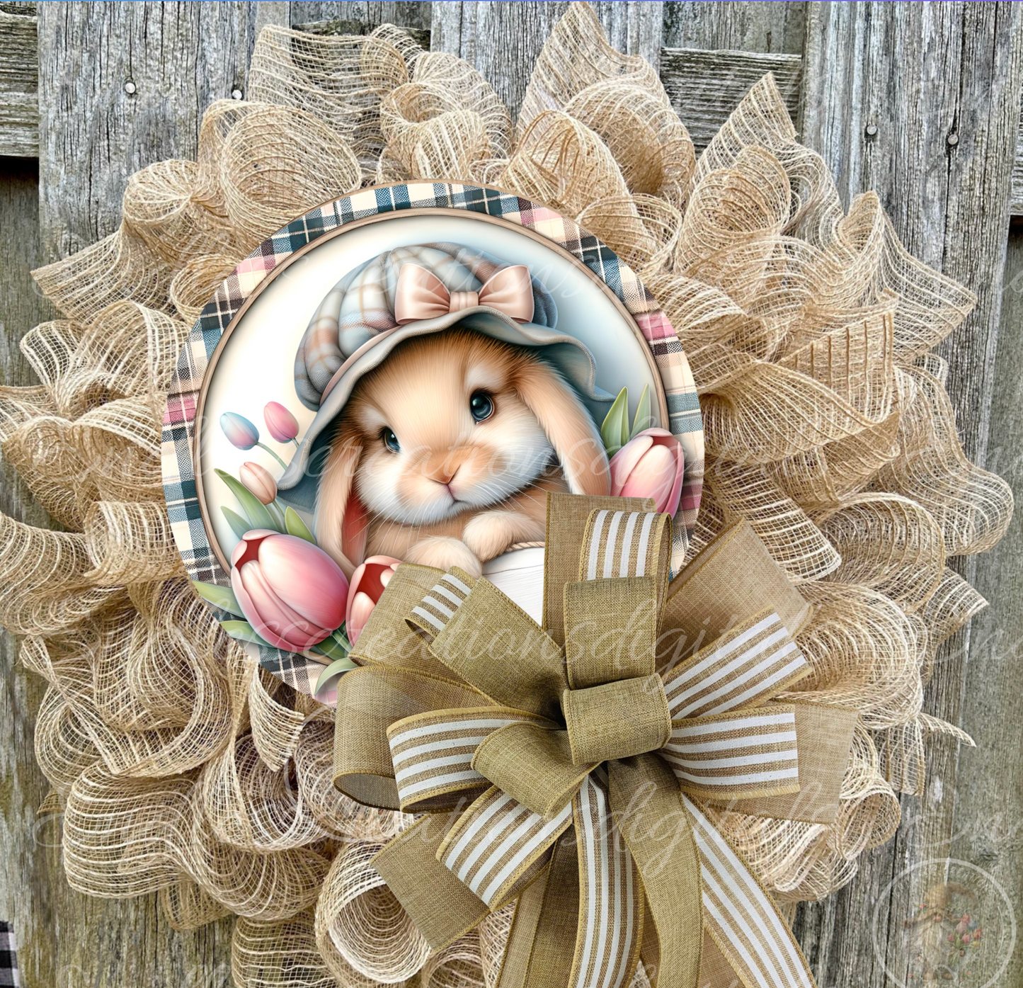 HAPPY EASTER ROUND WIND SPINNER