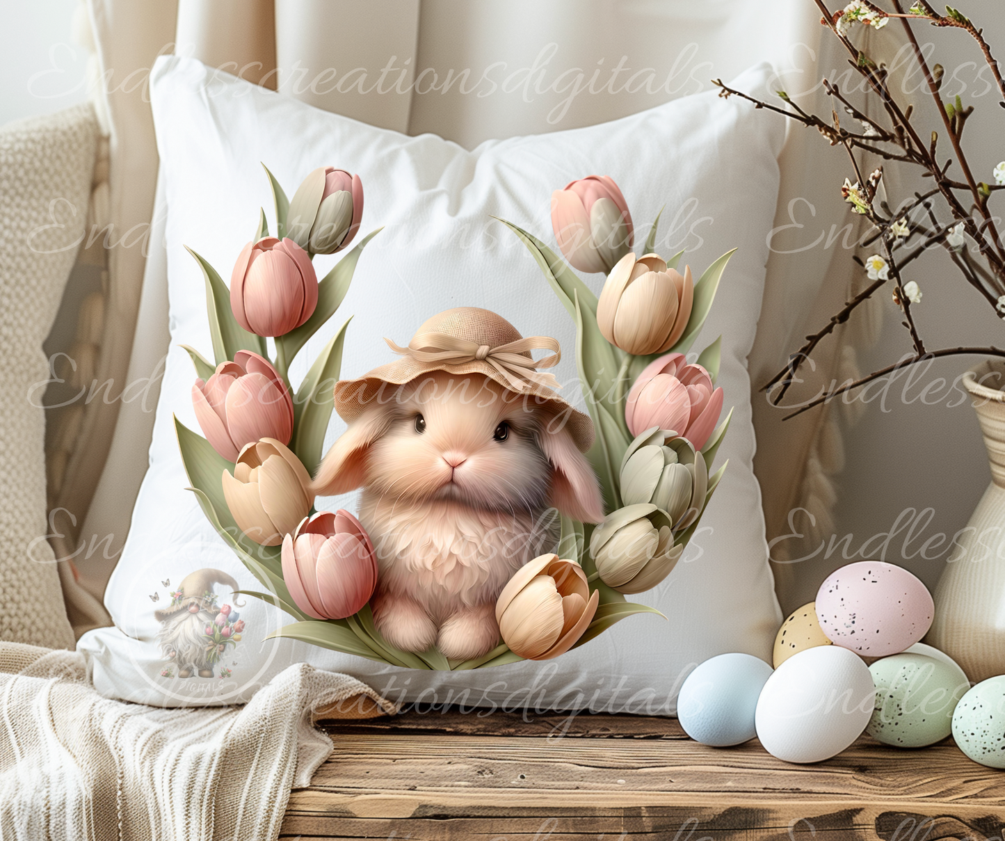 5 ADORABLE BUNNY SPRING TRANSPARENCIES