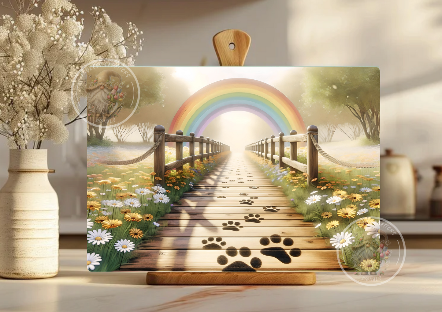 RAINBOW BRIDGE PET MEMORIAL RECTANGLE
