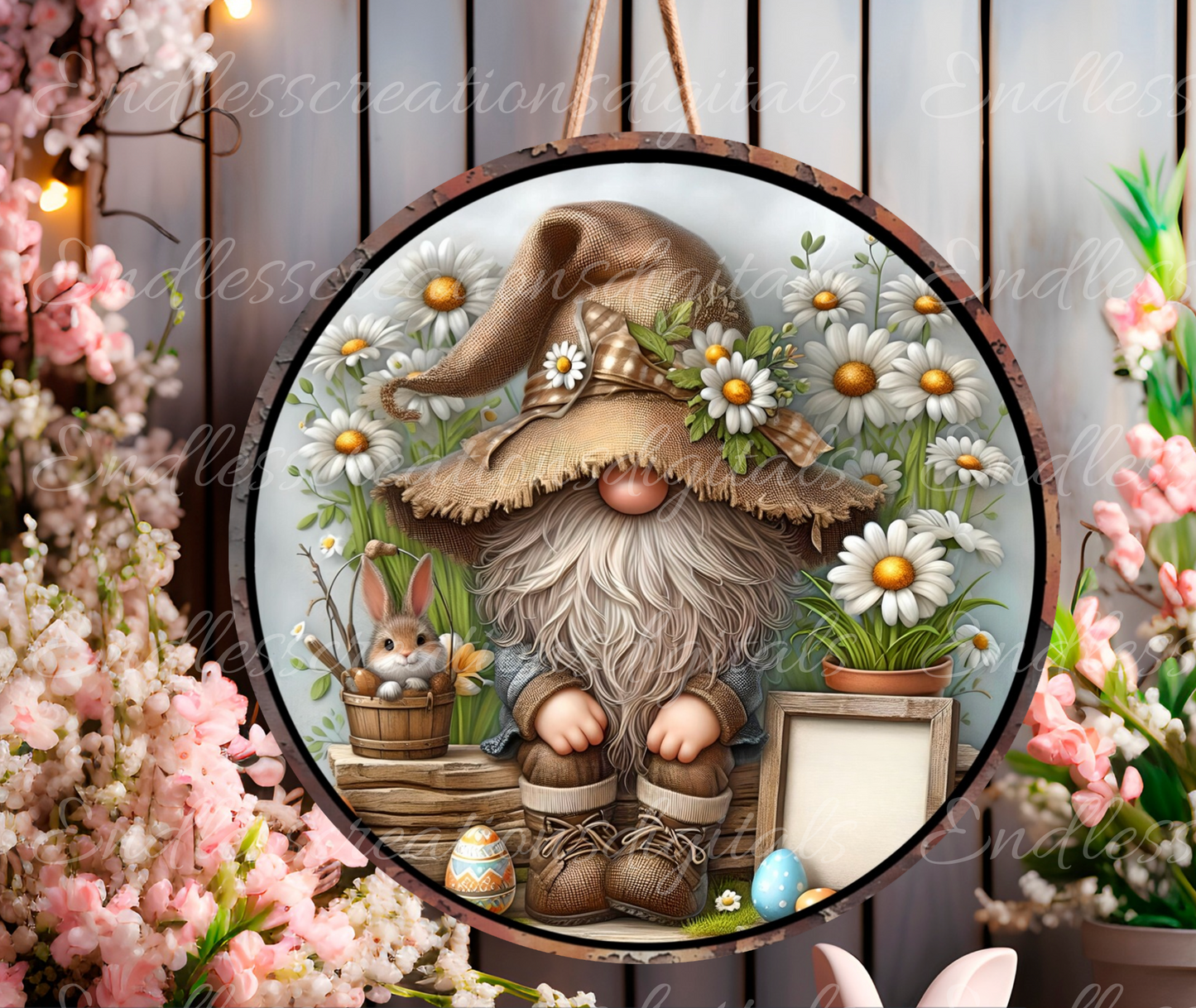 EASTER SUBLIMATION door hanger, wreath sign png, for sublimation high resolution, 2 files for download including 1 blank to add your own text