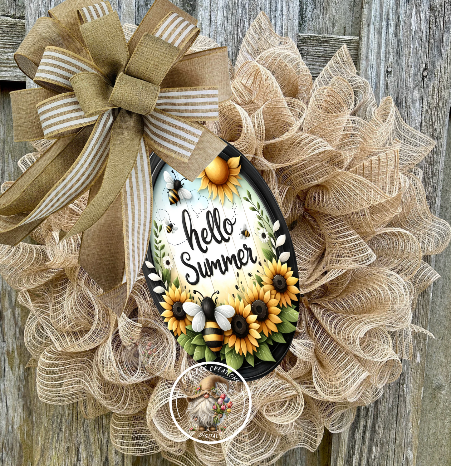 7 X 12 ALUMINUM WREATH SIGN PHYSICAL ITEM