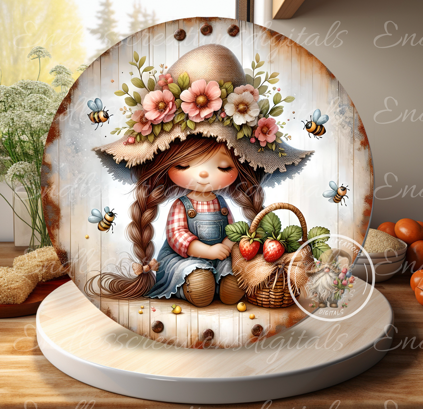 STRAWBERRY SUMMER GIRL GNOME