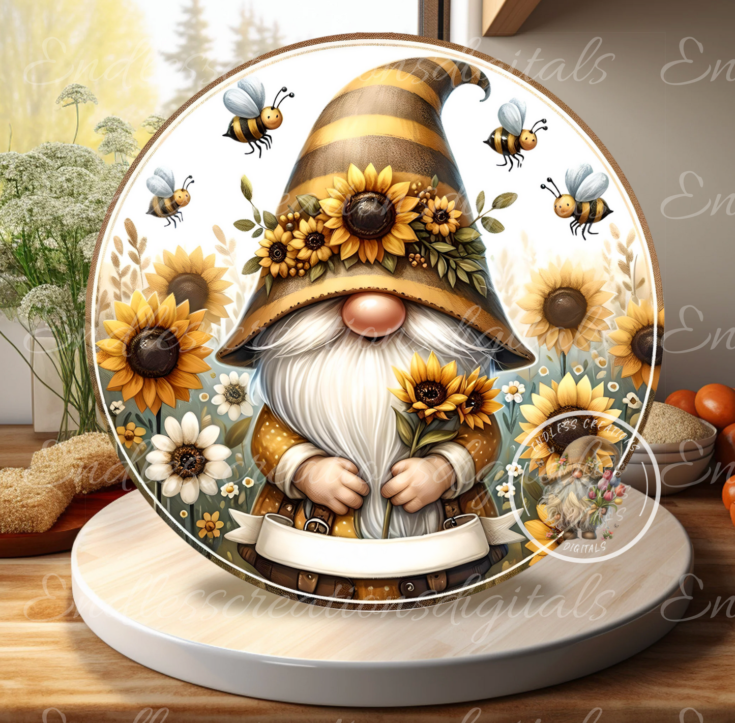 SUNFLOWER WELCOME GNOME SUMMER