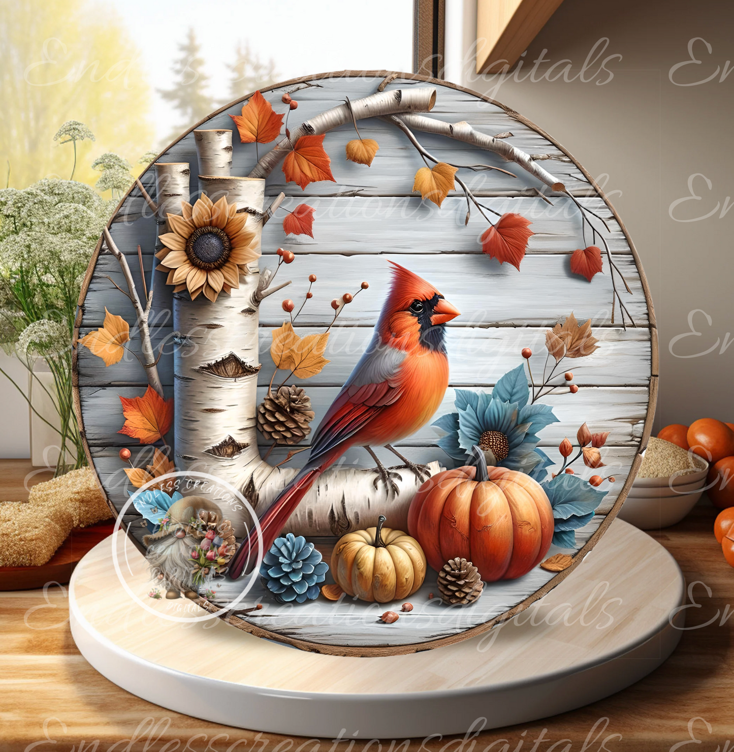 FALL CARDINAL CLOCK DESIGN