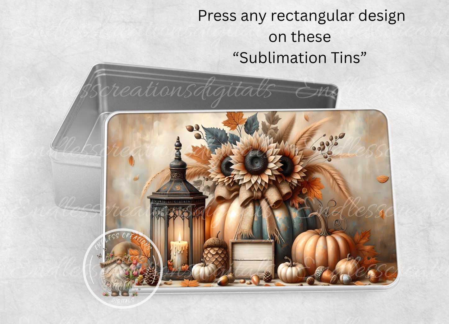 HAPPY FALL FLORAL RECTANGLE