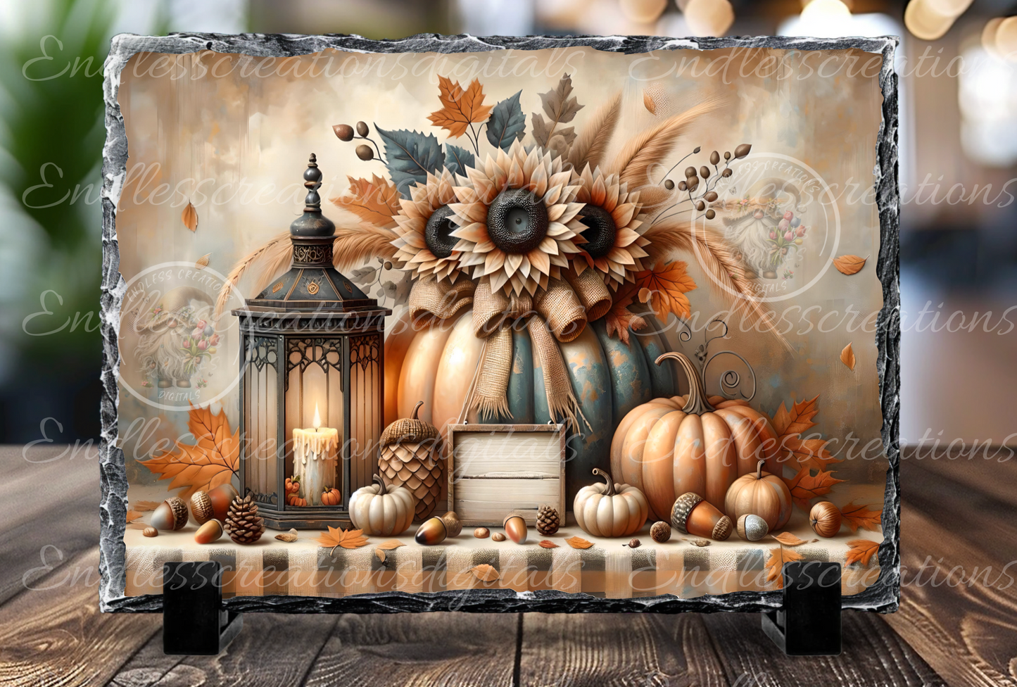 HAPPY FALL FLORAL RECTANGLE