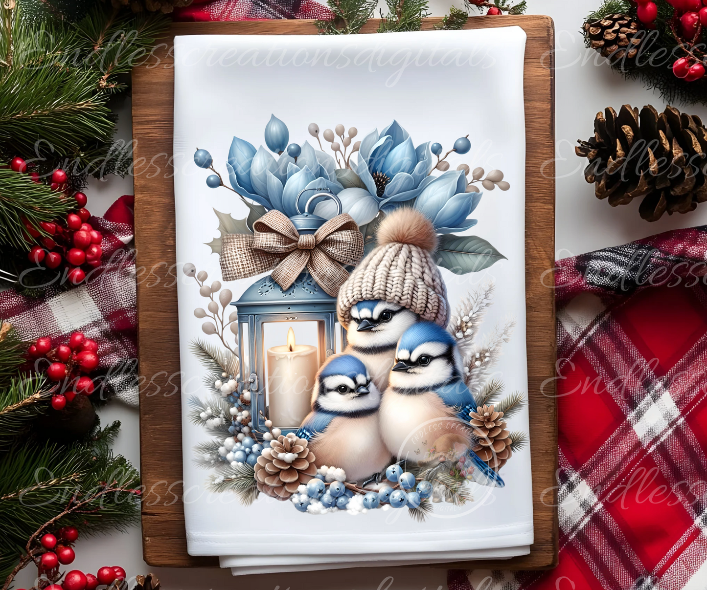 WINTER BIRDS LANTERN TRANSPARENCIES