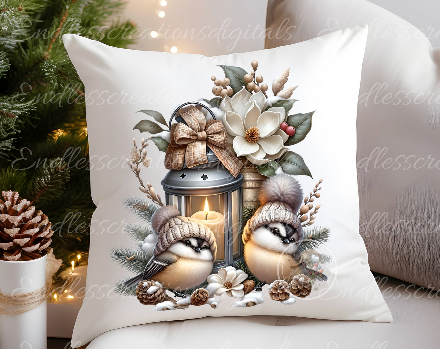 WINTER BIRDS LANTERN TRANSPARENCIES