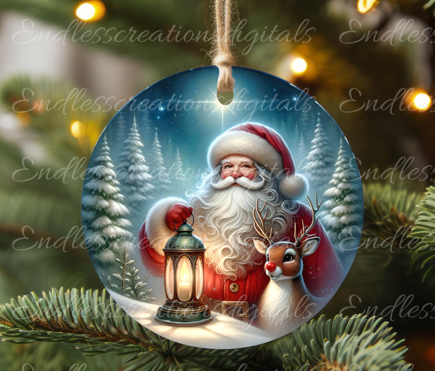 SANTA AND RUDOLPH CHRISTMAS ROUND